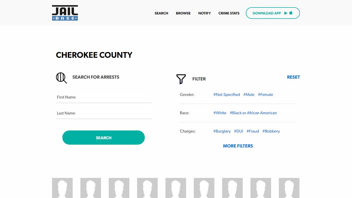 Cherokee County Jail Inmate Search and Mugshots | JailBase